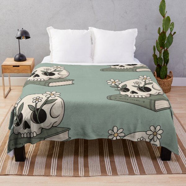 Item preview, Spooky Reader Floral Skull designed and sold by wingoo22.