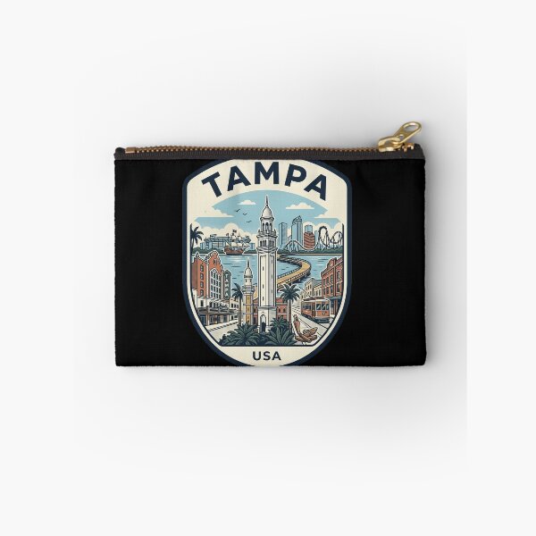 Item preview, Vintage Tampa Florida Travel Badge Illustration designed and sold by k3rstman1.