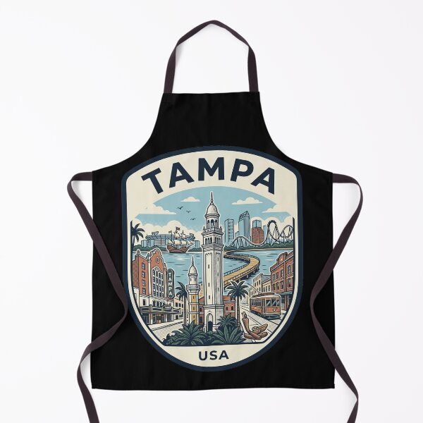Item preview, Vintage Tampa Florida Travel Badge Illustration designed and sold by k3rstman1.