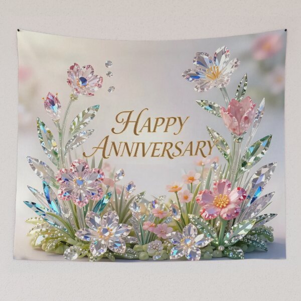 Item preview, Happy Anniversary – Romantic Spring Garden Love designed and sold by Nomad-Maynard.