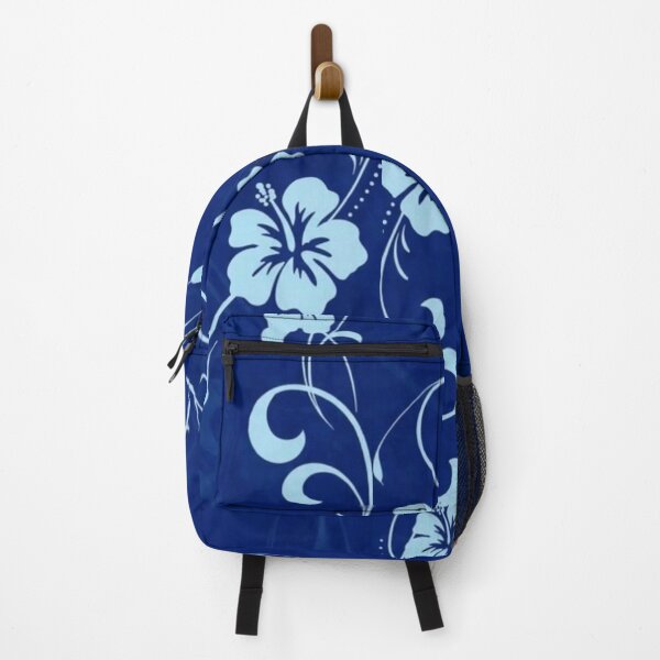 Item preview, Y2K Blue Hibiscus Floral Pattern | Retro 2000s Hawaiian Swirl Aesthetic designed and sold by BrontesWhimsyStore.