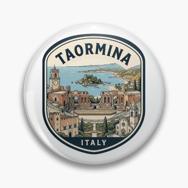 Item preview, Vintage Taormina Sicily Italy Travel Poster Emblem designed and sold by k3rstman1.