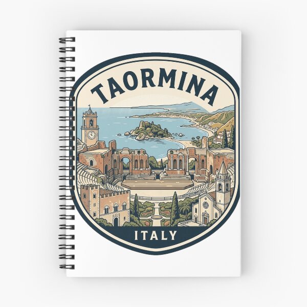 Item preview, Vintage Taormina Sicily Italy Travel Poster Emblem designed and sold by k3rstman1.