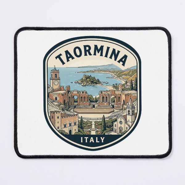 Item preview, Vintage Taormina Sicily Italy Travel Poster Emblem designed and sold by k3rstman1.