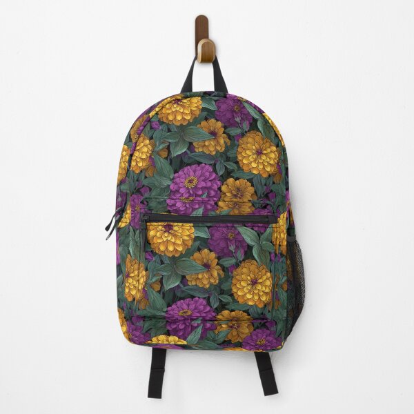 Item preview, Blooming Zinnia Print - Flower Garden Pattern - Gifts For Couples designed and sold by RoyalStarsPatts.