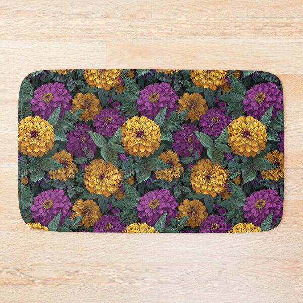 Item preview, Blooming Zinnia Print  - Flower Garden Pattern - Gifts For Couples designed and sold by RoyalStarsPatts.