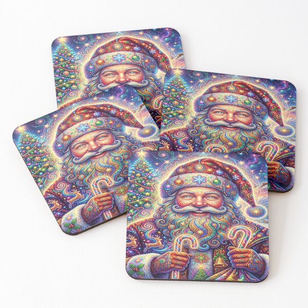 Item preview, Psychedelic Santa Claus in Vibrant Cosmic Wonderland designed and sold by Solomon-Ent-144.
