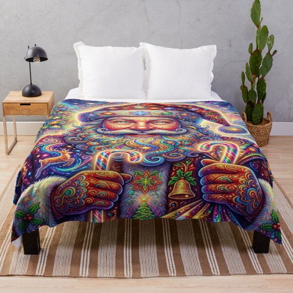 Item preview, Psychedelic Santa Claus in Vibrant Cosmic Wonderland designed and sold by Solomon-Ent-144.