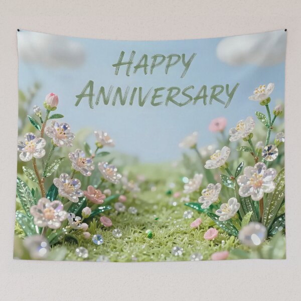 Item preview, Happy Anniversary – Romantic Spring Garden Love designed and sold by Nomad-Maynard.