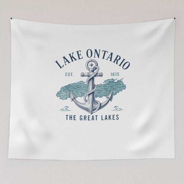Item preview, Lake Ontario Great Lakes Anchor Vintage Nautical Design designed and sold by Abigaildixon92.