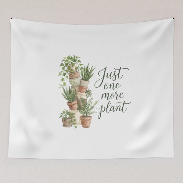 Item preview, Just One More Plant Funny Hoarder Houseplant Watercolor Botanical designed and sold by WorldShop17.