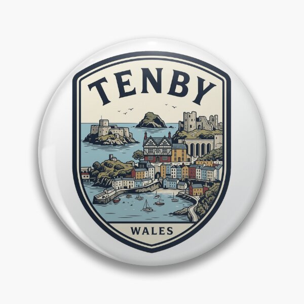 Item preview, Tenby Wales Vintage Coastal Harbor Travel Badge designed and sold by k3rstman1.