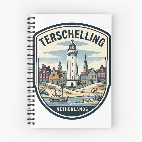 Item preview, Terschelling Netherlands Coastal Lighthouse Travel Badge Style designed and sold by k3rstman1.