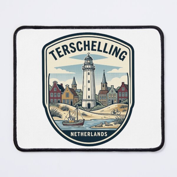 Item preview, Terschelling Netherlands Coastal Lighthouse Travel Badge Style designed and sold by k3rstman1.