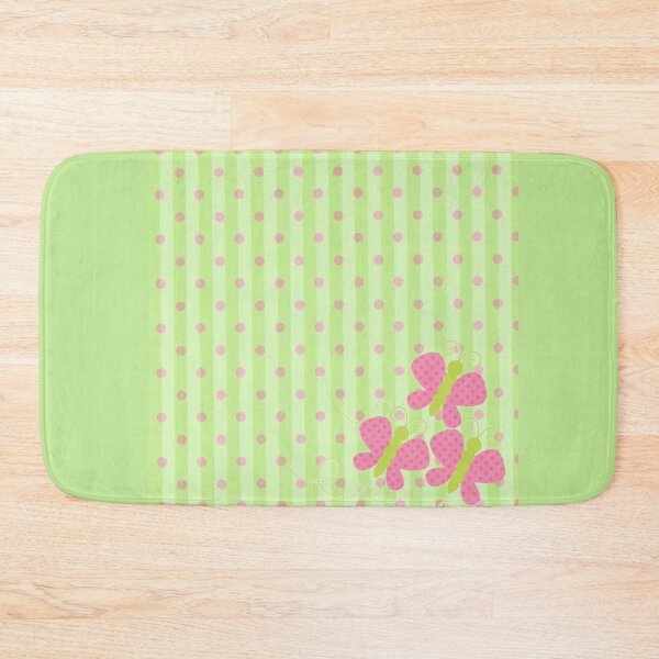 Item preview, Y2K Pink Butterflies & Lime Green Stripe Pattern | Retro 2000s Funky Aesthetic designed and sold by BrontesWhimsyStore.
