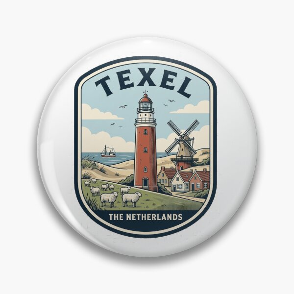 Item preview, Texel Netherlands Vintage Lighthouse Windmill Travel Badge designed and sold by k3rstman1.