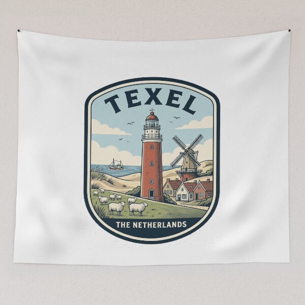 Item preview, Texel Netherlands Vintage Lighthouse Windmill Travel Badge designed and sold by k3rstman1.