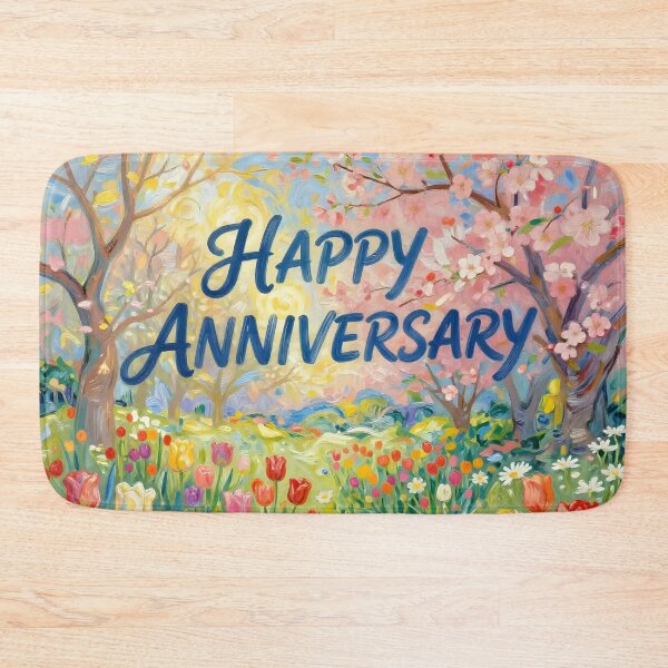 Item preview, Happy Anniversary – Romantic Spring Garden Love designed and sold by Nomad-Maynard.