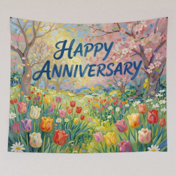 Item preview, Happy Anniversary – Romantic Spring Garden Love designed and sold by Nomad-Maynard.