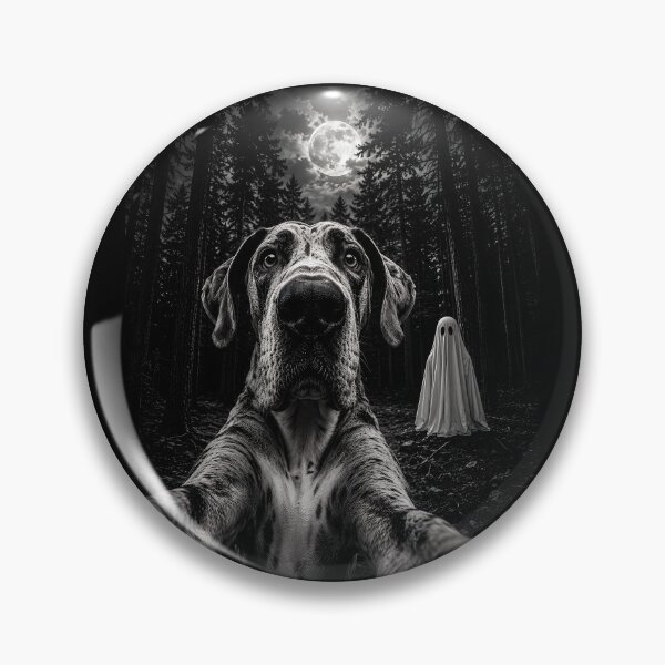 Item preview, Spooky Great Dane Selfie with Ghost designed and sold by CelidaBonde.