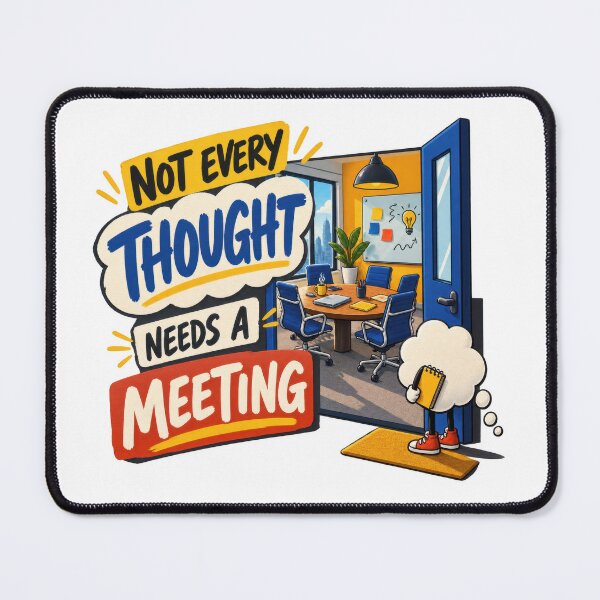Item preview, Not Every Thought Needs a Meeting designed and sold by Mosslume Studio.