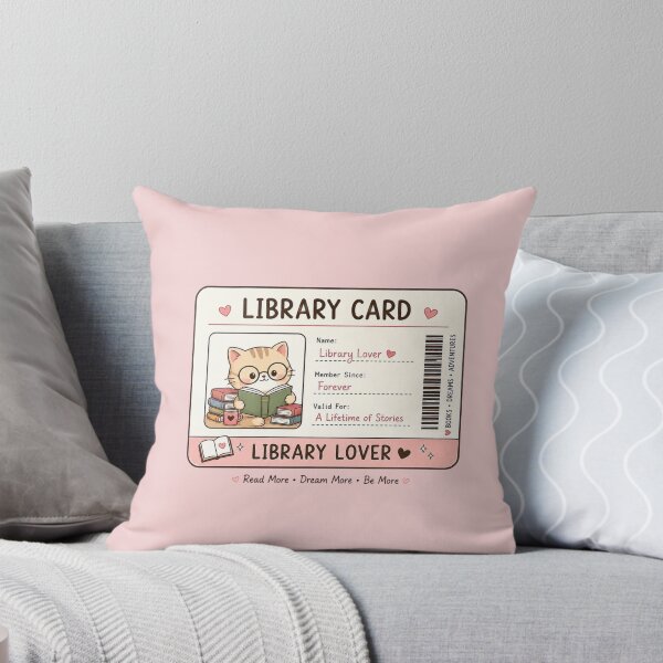 Item preview, Library Lover Cute Reading Bookworm Library Card Design designed and sold by Sanika arts .