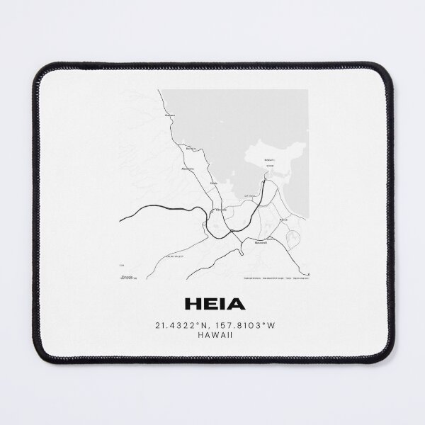 Item preview, Heeia Hawaii Map | Minimalist Oahu Location Design designed and sold by RM-Journey.