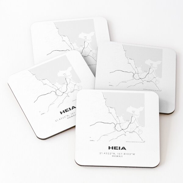 Item preview, Heeia Hawaii Map | Minimalist Oahu Location Design designed and sold by RM-Journey.