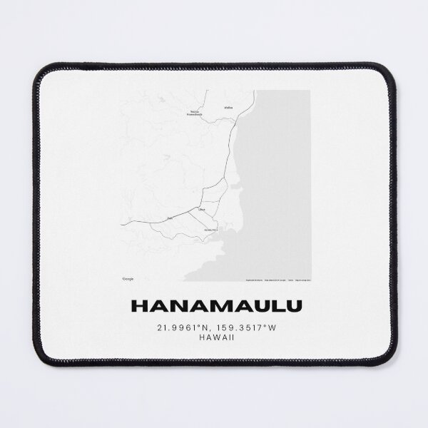 Item preview, Hanamaulu Kauai Map | Minimalist Hawaii Location Design designed and sold by RM-Journey.