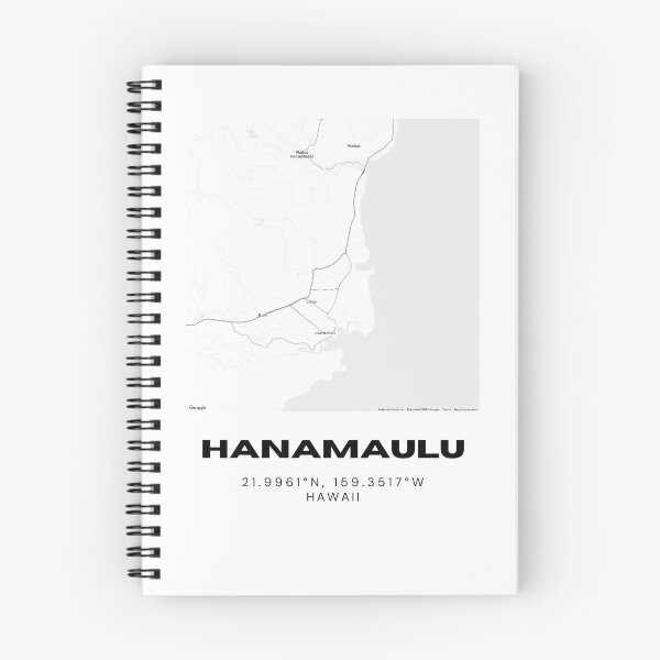 Item preview, Hanamaulu Kauai Map | Minimalist Hawaii Location Design designed and sold by RM-Journey.