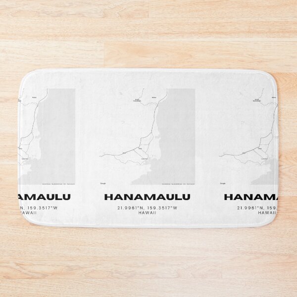 Item preview, Hanamaulu Kauai Map | Minimalist Hawaii Location Design designed and sold by RM-Journey.