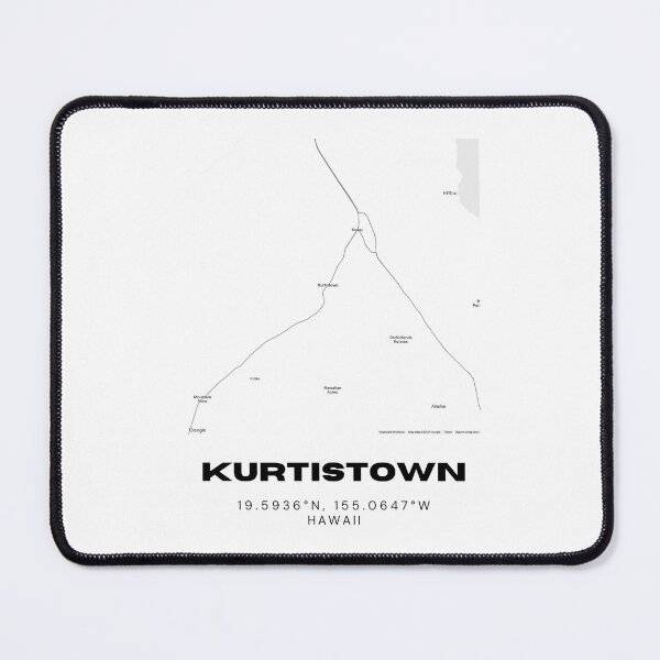 Item preview, Kurtistown Hawaii Map | Minimalist Big Island Location Design designed and sold by RM-Journey.