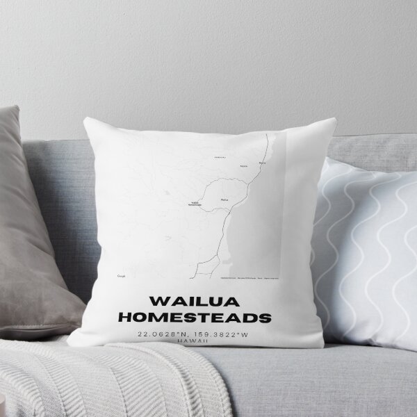 Item preview, Wailua Homesteads Kauai Map | Minimalist Hawaii Location Design designed and sold by RM-Journey.