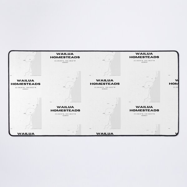 Item preview, Wailua Homesteads Kauai Map | Minimalist Hawaii Location Design designed and sold by RM-Journey.