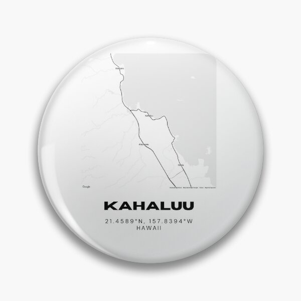 Artikelvorschau, Kahaluu Hawaii Karte | Minimalistisches Oahu-Standortdesign entworfen und verkauft von RM-Journey.