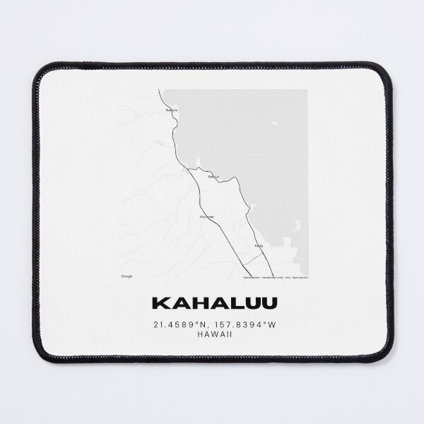 Item preview, Kahaluu Hawaii Map | Minimalist Oahu Location Design designed and sold by RM-Journey.