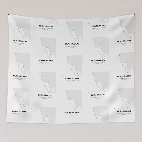 Item preview, Mapa de Kahaluu Hawái | Diseño minimalista de ubicación en Oahu designed and sold by RM-Journey.