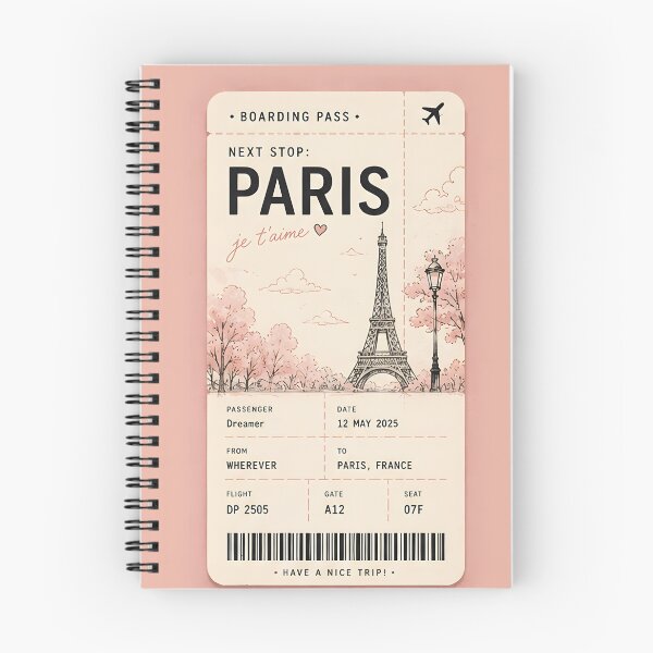 Item preview, Next Stop Paris – Boarding Pass Design designed and sold by KWW SHOP.