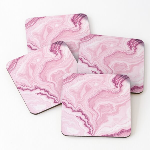 Item preview, Pink White Layered Agate Marble designed and sold by IntelliMindDesigns.