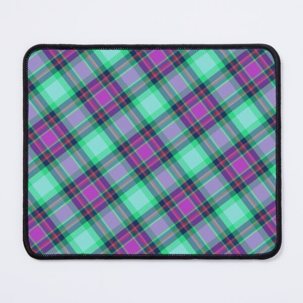 Item preview, Y2K Purple and Teal Plaid Pattern | Retro 2000s Diagonal Plaid Aesthetic designed and sold by BrontesWhimsyStore.