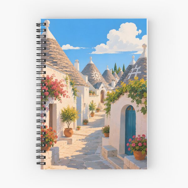 Item preview, Alberobello Trulli Village with Flowers in Puglia Italy designed and sold by GutyzDesignsES.