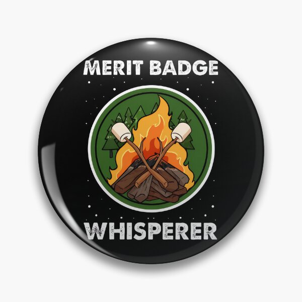 Item preview, Merit Badge Whisperer Campfire Marshmallow Roasting designed and sold by MakhiFriedman.