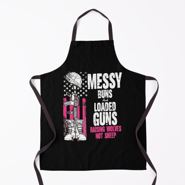 Item preview, Messy Buns Loaded Guns Raising Wolves Not Sheep designed and sold by AnnieBrid.