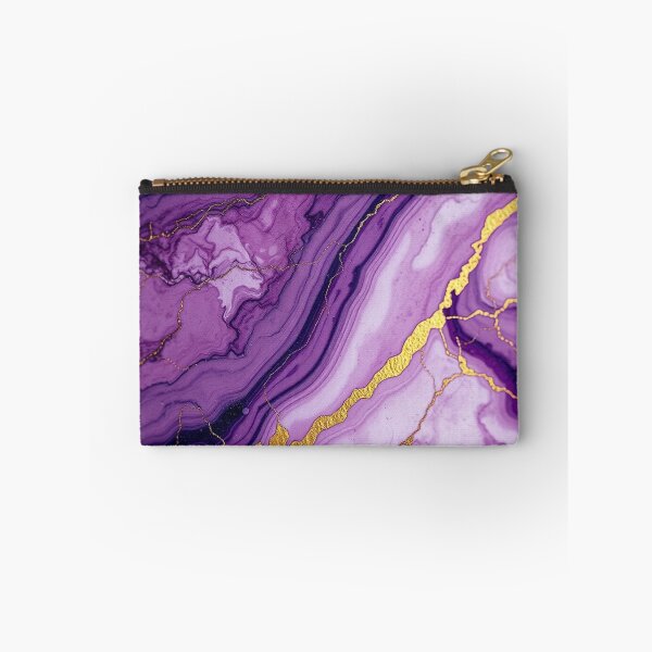Item preview, Purple Gold Luxury Agate Abstract designed and sold by IntelliMindDesigns.