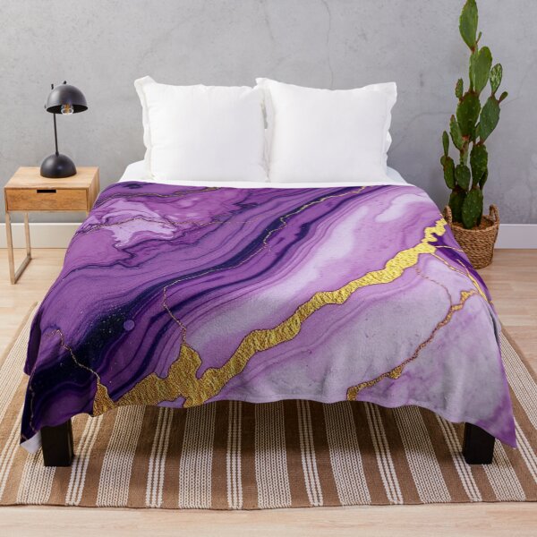 Item preview, Purple Gold Luxury Agate Abstract designed and sold by IntelliMindDesigns.