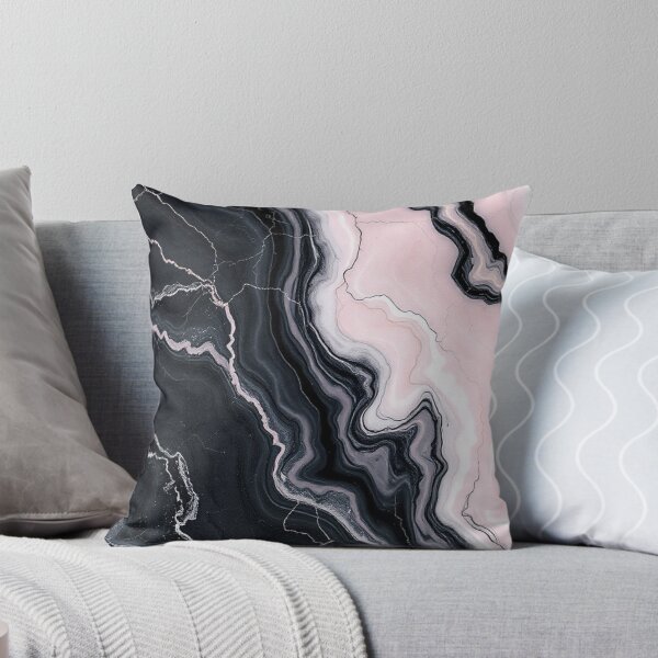 Item preview, Black Pink White Marble Swirl designed and sold by IntelliMindDesigns.