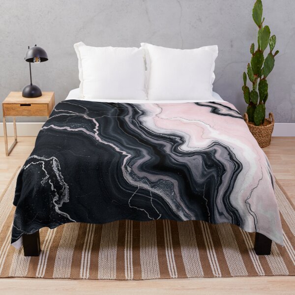 Item preview, Black Pink White Marble Swirl designed and sold by IntelliMindDesigns.