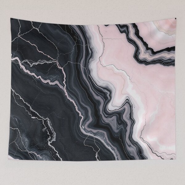 Item preview, Black Pink White Marble Swirl designed and sold by IntelliMindDesigns.