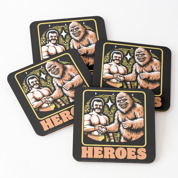 Item preview, Heroes Funny Sasquatch And Eighties Wwf Wrestler Shaking Hands designed and sold by LeonieEpps.
