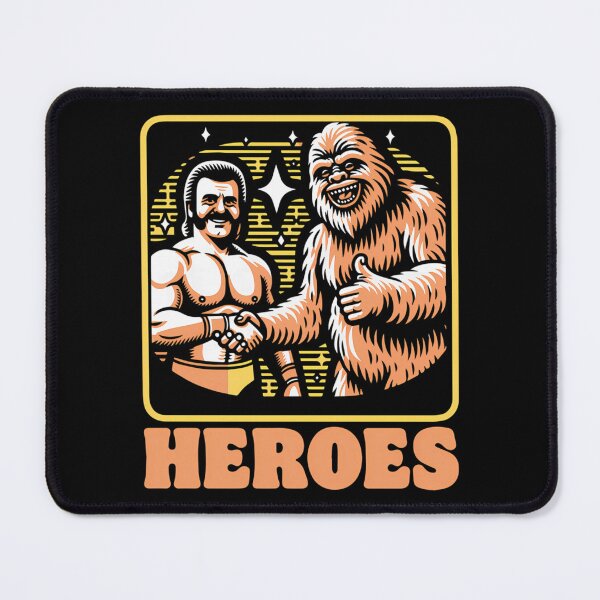 Item preview, Heroes Funny Sasquatch And Eighties Wwf Wrestler Shaking Hands designed and sold by LeonieEpps.